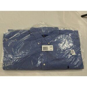 Ralph Lauren Core Replen Blue Button-Down Shirt Size Big & Tall 4XB
